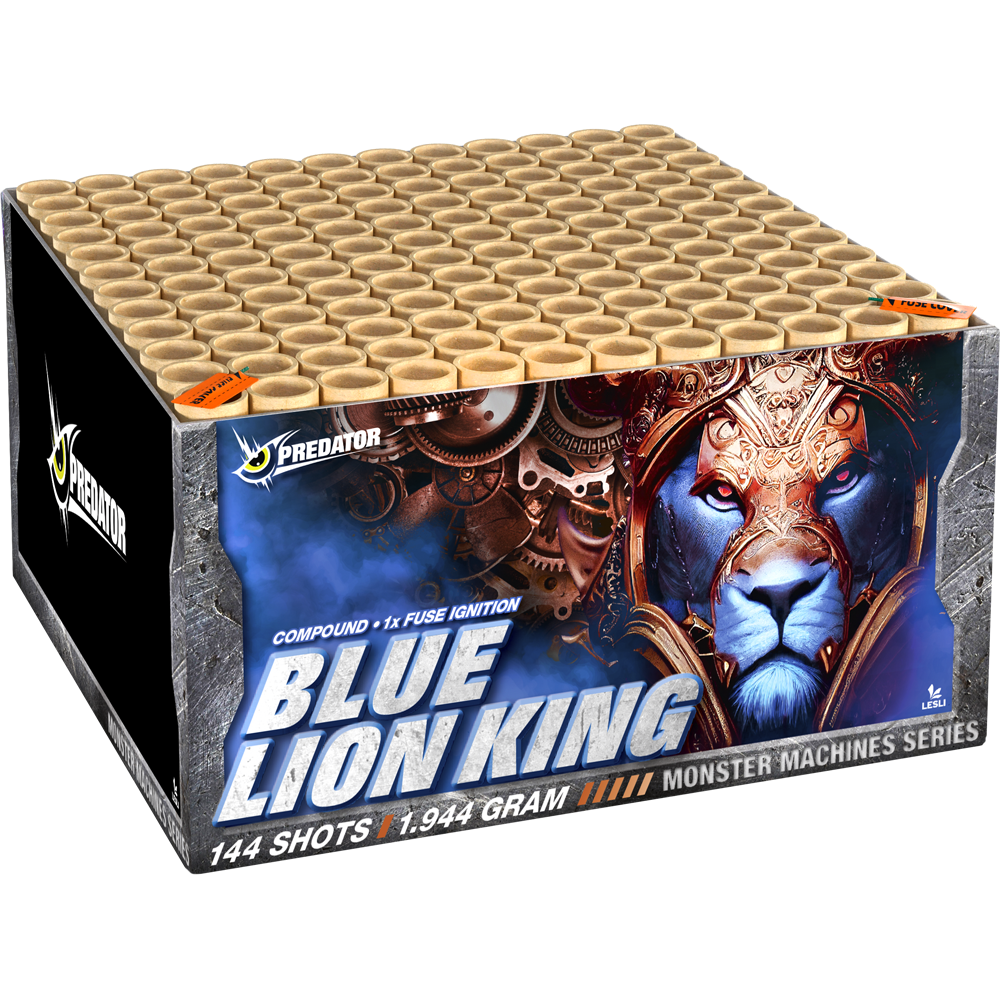 Blue Lion King-Verbundfeuerwerk mit 144 Schuss
