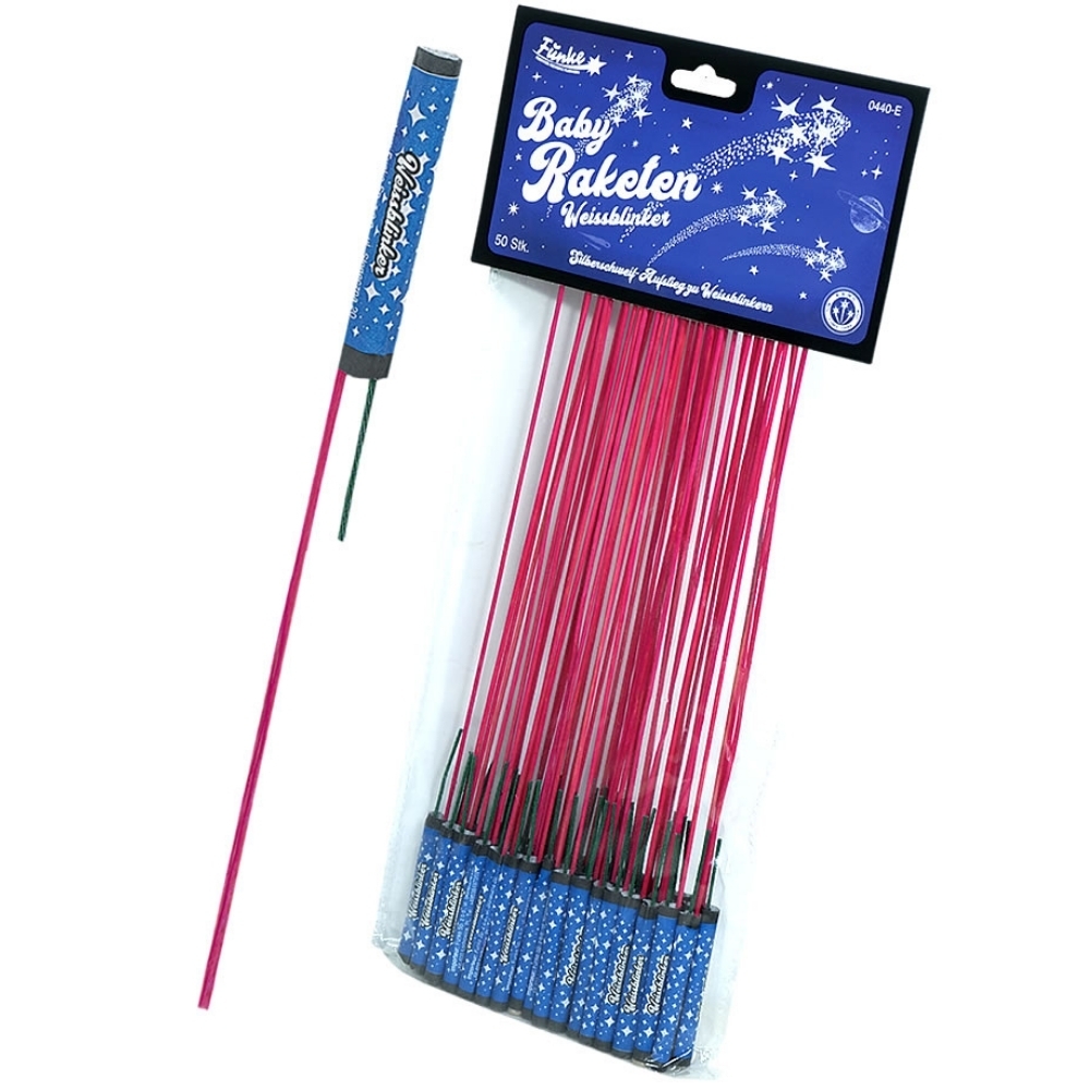 Baby-Raketen Weißblinker - 50er Beutel