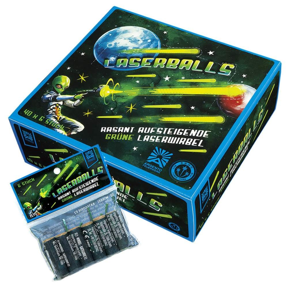 Laserballs  - 6er Päckchen