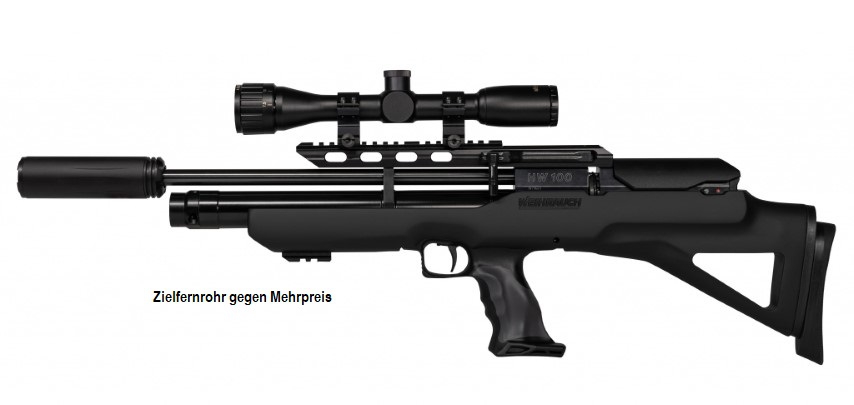HW 100 Pressluftgewehr Bullpup 4,5mm F 310mm Lauf mit Schalldämpfer