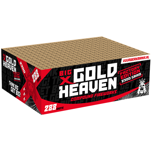 Big X Gold Heaven - 288 Schuss Doppel-Verbundfeuerwerk