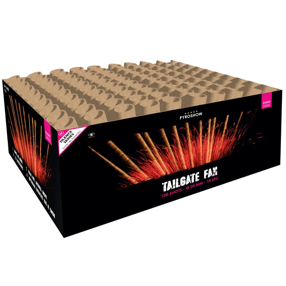 Tailgate Fan  - 100 Schuss Verbundfeuerwerk geräuscharm