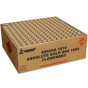 Geisha 1610 Absolute Gold Box 1968 Flowerbed Compound, goldene Kartonverpackung