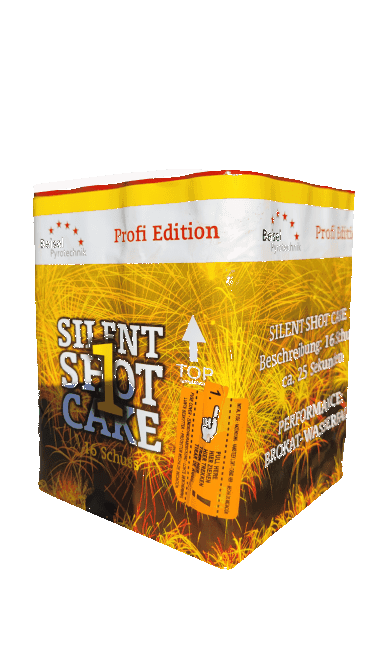 Silent Shot Cake 1  - Brocade Gold Wasserfälle