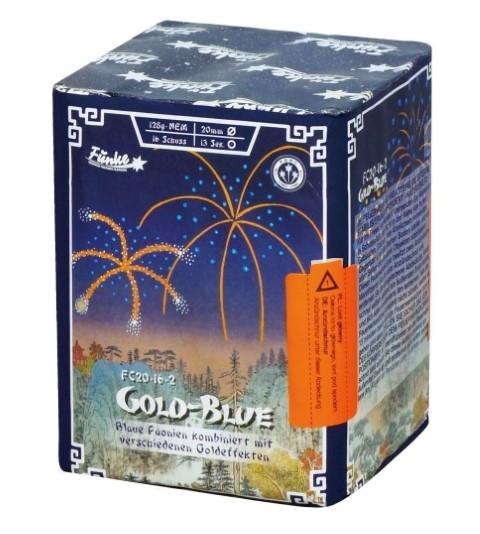 Gold-Blue - 16 Schuss Batterie