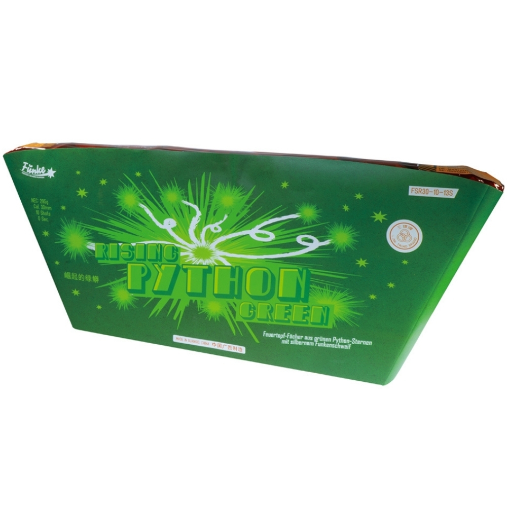 Rising Python green - 10 Schuss Single-Row-Batterie