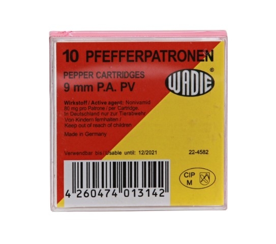 Pfefferpatronen 9 P. A.  Pistole Wadie 10er