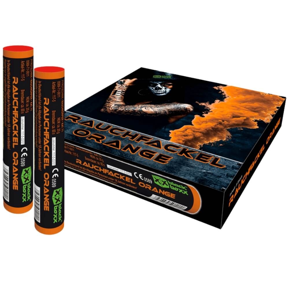 Rauchfackel orange 60 Sek. T1, 5er Pack