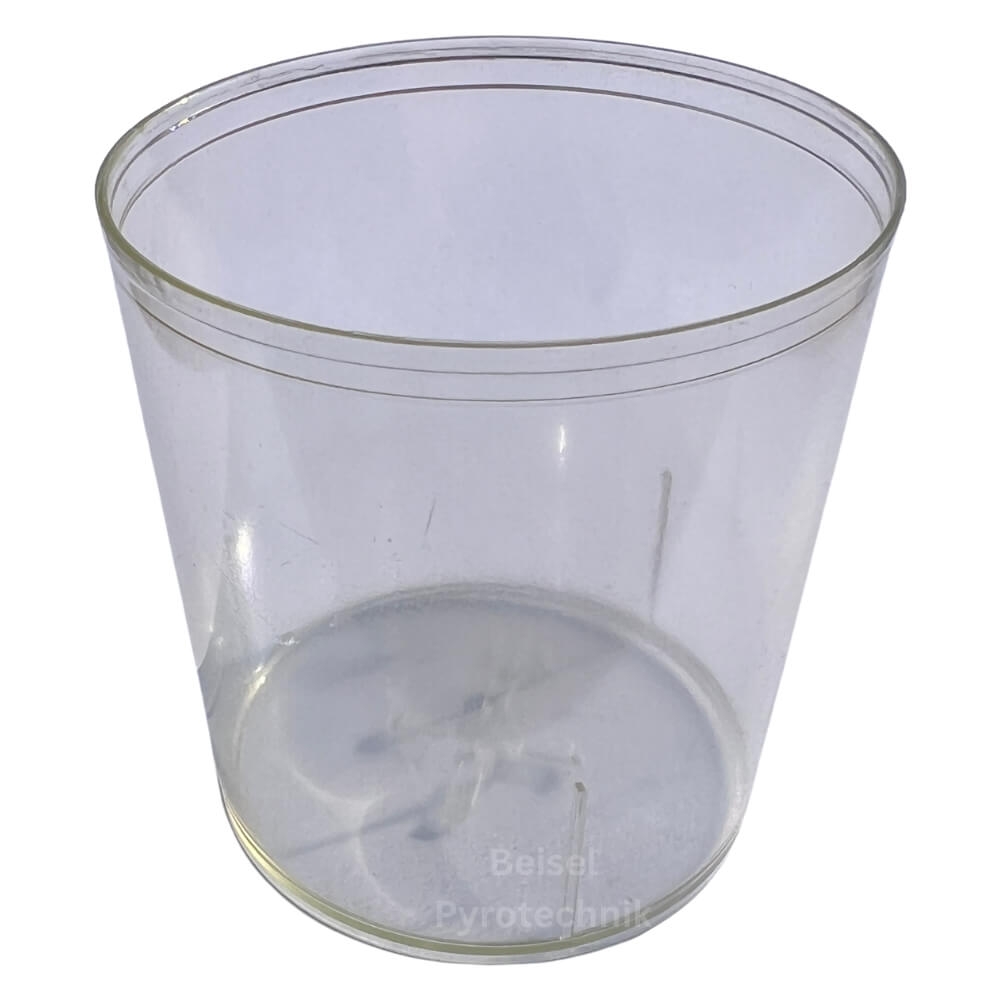 Illu-Becher Plastik weiß/klar