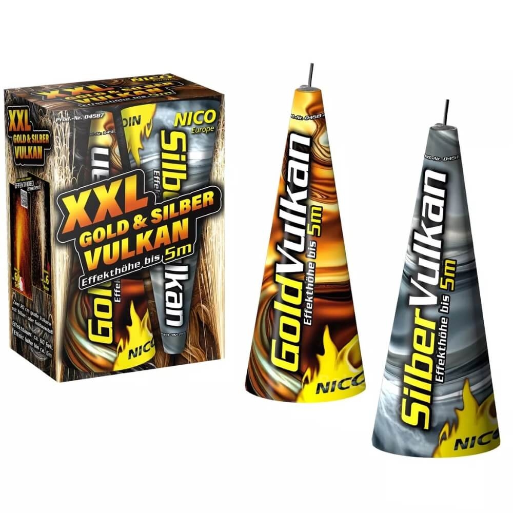XXL Gold & Silber Vulkan - 2er Päckchen