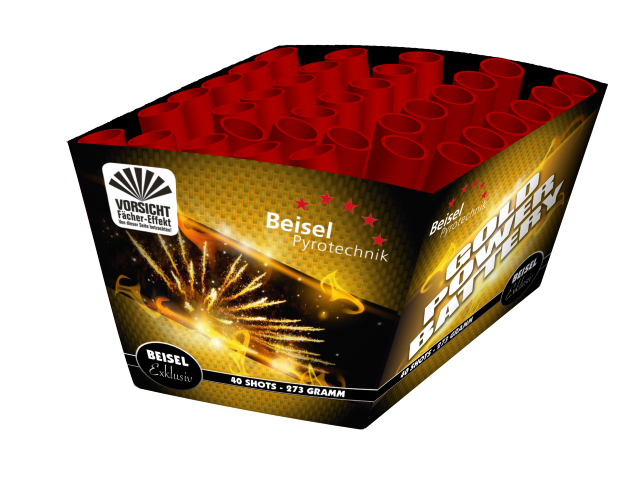 Gold Power Battery 40 Schuss Fächer-Batterie