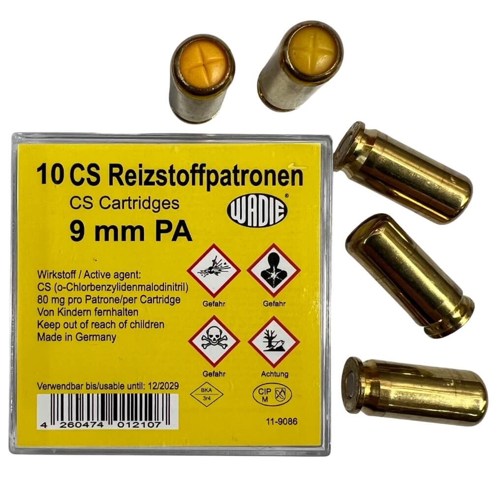 Gaspatronen CS 9 P.A. Pistole Wadie  10er