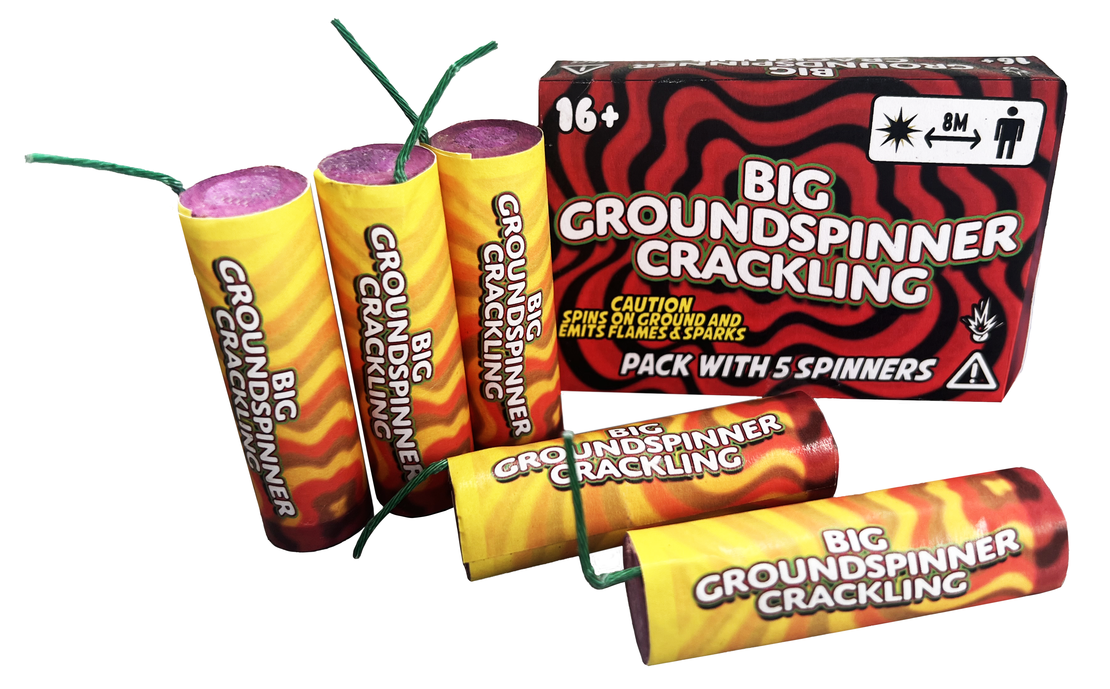 Big Groundspinner Crackling - 5er Päckchen