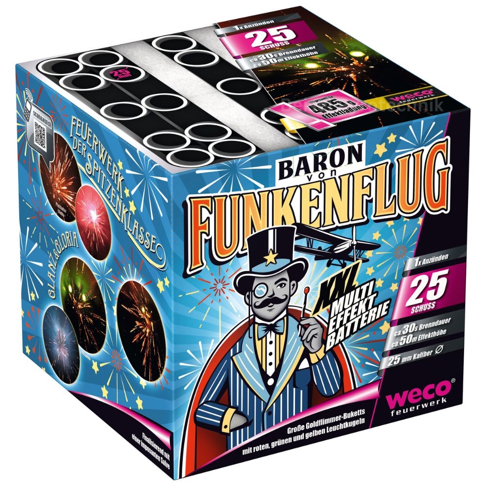 Baron von Funkenflug - 25 Schuss Feuerwerksbatterie