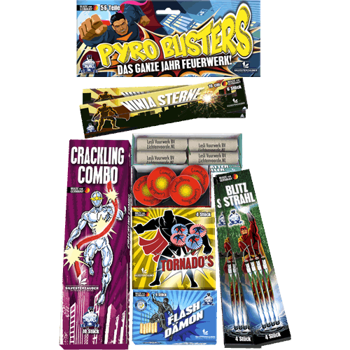 Pyro Busters - 56 teiliges Jugendsortiment