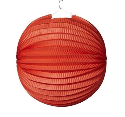 Lampion f. 3,5 Std. Kerze ca. 24 cm - rot  (Verpackunginfo=20 Stück)