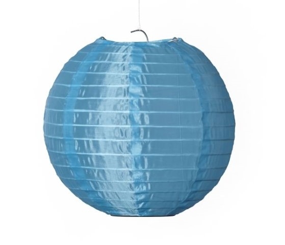 Textil Rund-Lampion blau  Ø 25cm für LED-Lampionlicht