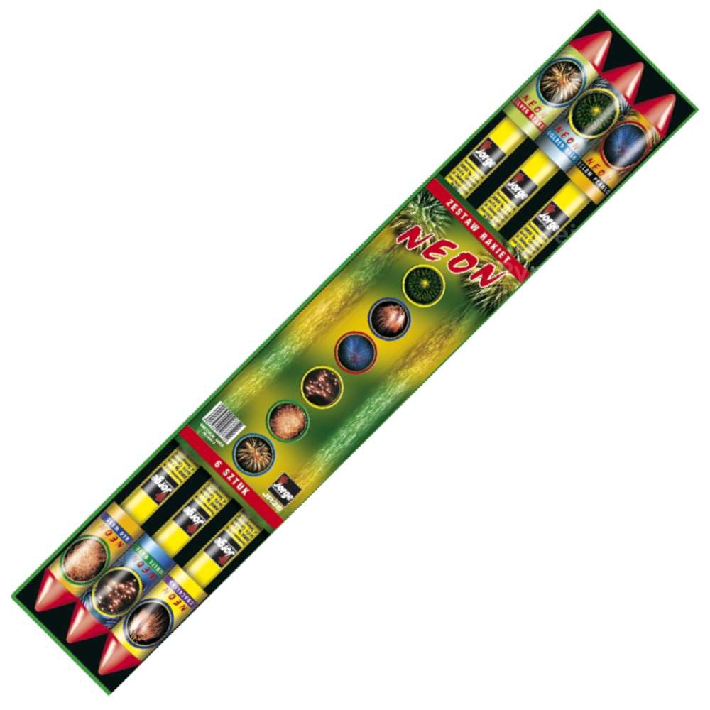 Neon - 6er Päckchen Raketen