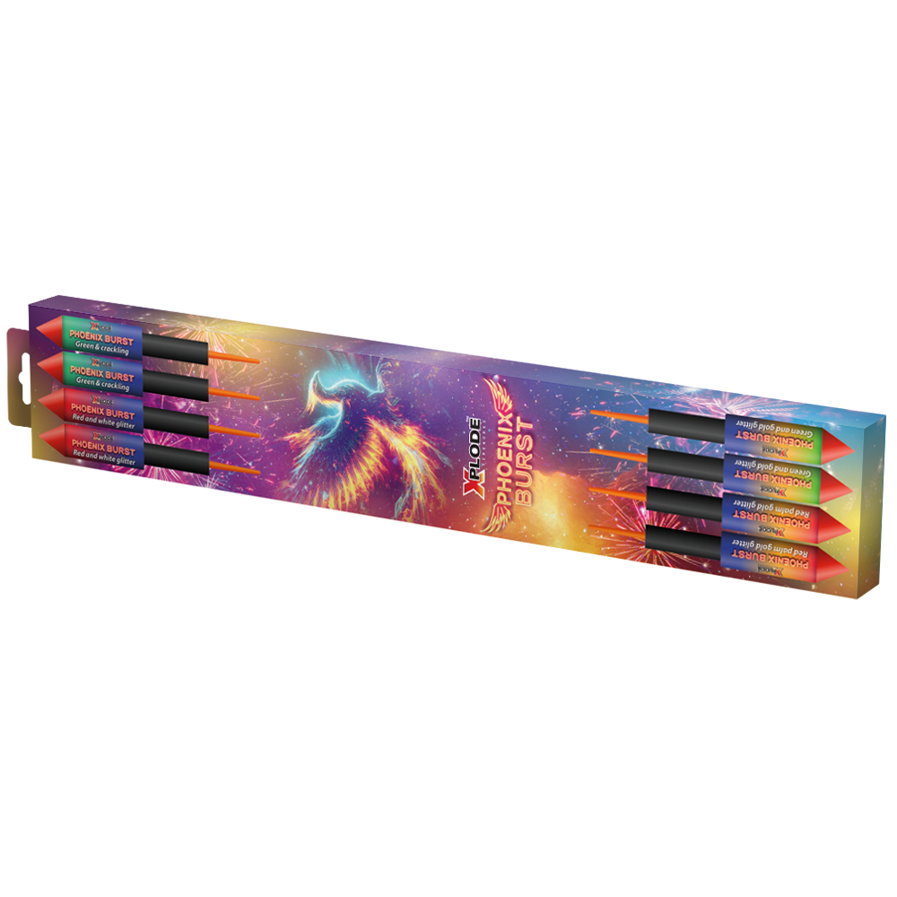 Phoenix Burst - 8er Raketensortiment Phoenix Burst - 8er Raketensortiment