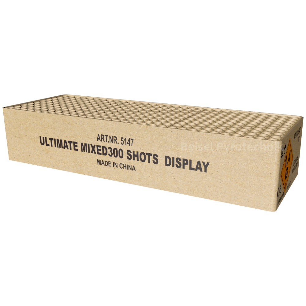Ultimate Mixed 300 Shots Display Feuerwerk, beige Großpackung Art.Nr. 5147