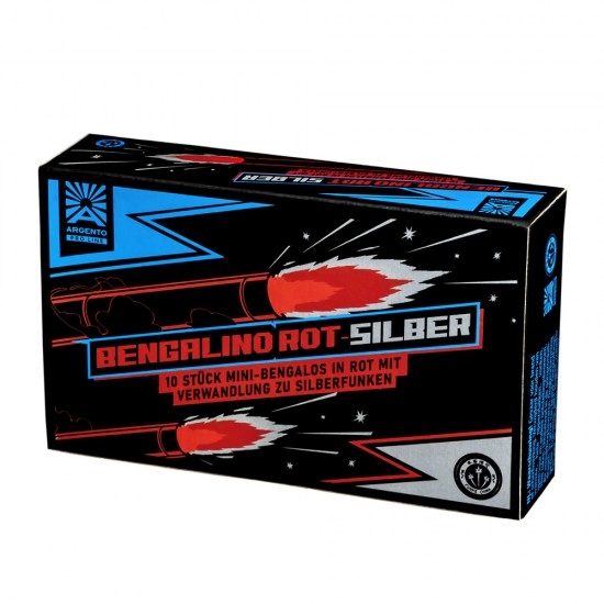 Bengalino Rot-Silber 10er Päckchen