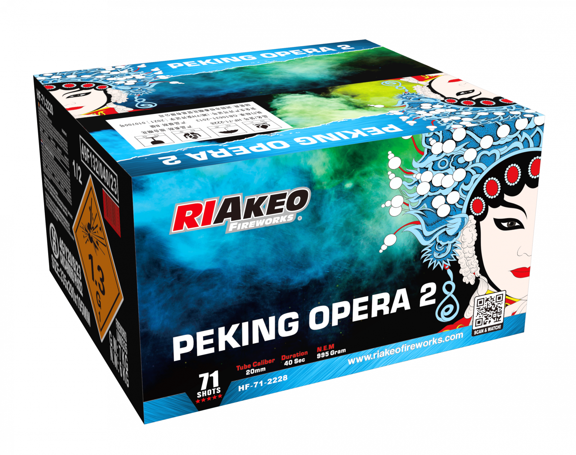 Riakeo Peking Opera 2- 71 Schuss Verbundfeuerwerk - nur Abholung da 1.3G