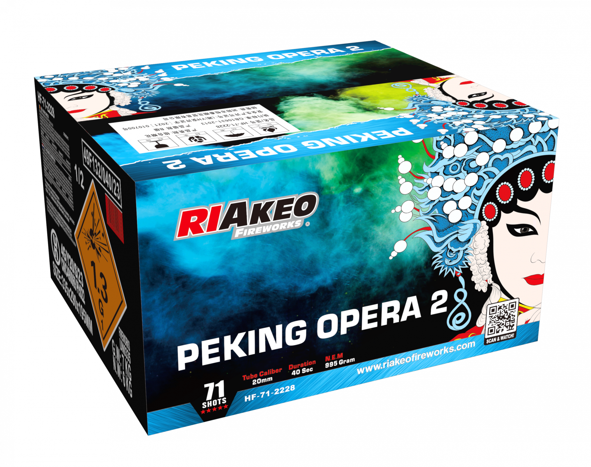 Peking Opera 2- 71 Schuss Riakeo Verbundfeuerwerk - nur Abholung da 1.3G