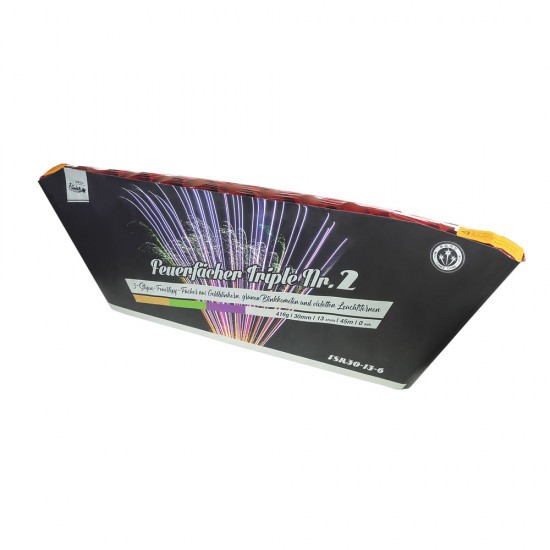 Feuerfächer Triple Nr. 2 - 13 Schuss Single-Row-Batterie Feuerfächer Triple Nr. 2 - 13 Schuss Single-Row-Batterie