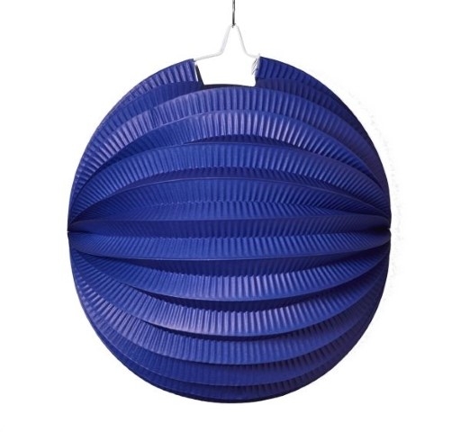 Lampion f. 3,5 Std. Kerze ca. 24 cm - blau (Pack=10 Stück) m