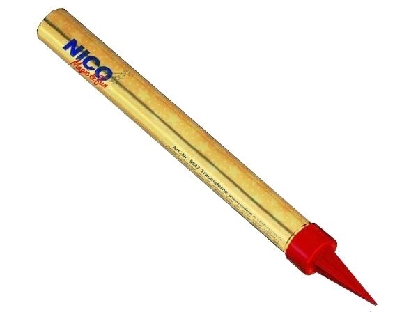 Nico Traumsterne goldener Zylinder mit roter Spitze, Art.-Nr. 5547, schräge Produktansicht freigestellt