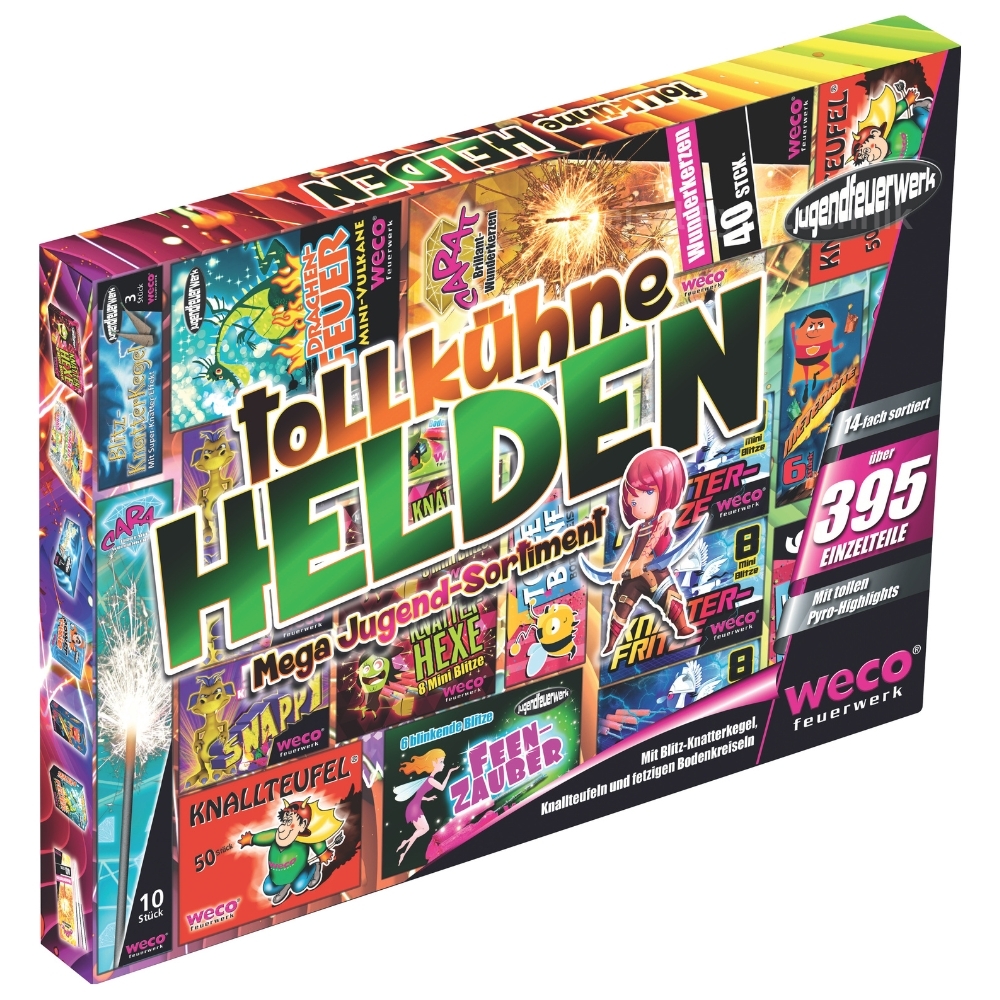 Tollkühne Helden weco Mega Jugend-Sortiment 395 Einzelteile, bunte Verpackung
