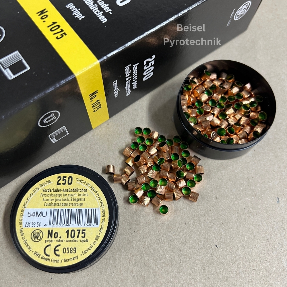 RWS Vorderlader-Zündhütchen Nr.1075 gerippt - 250 Stück