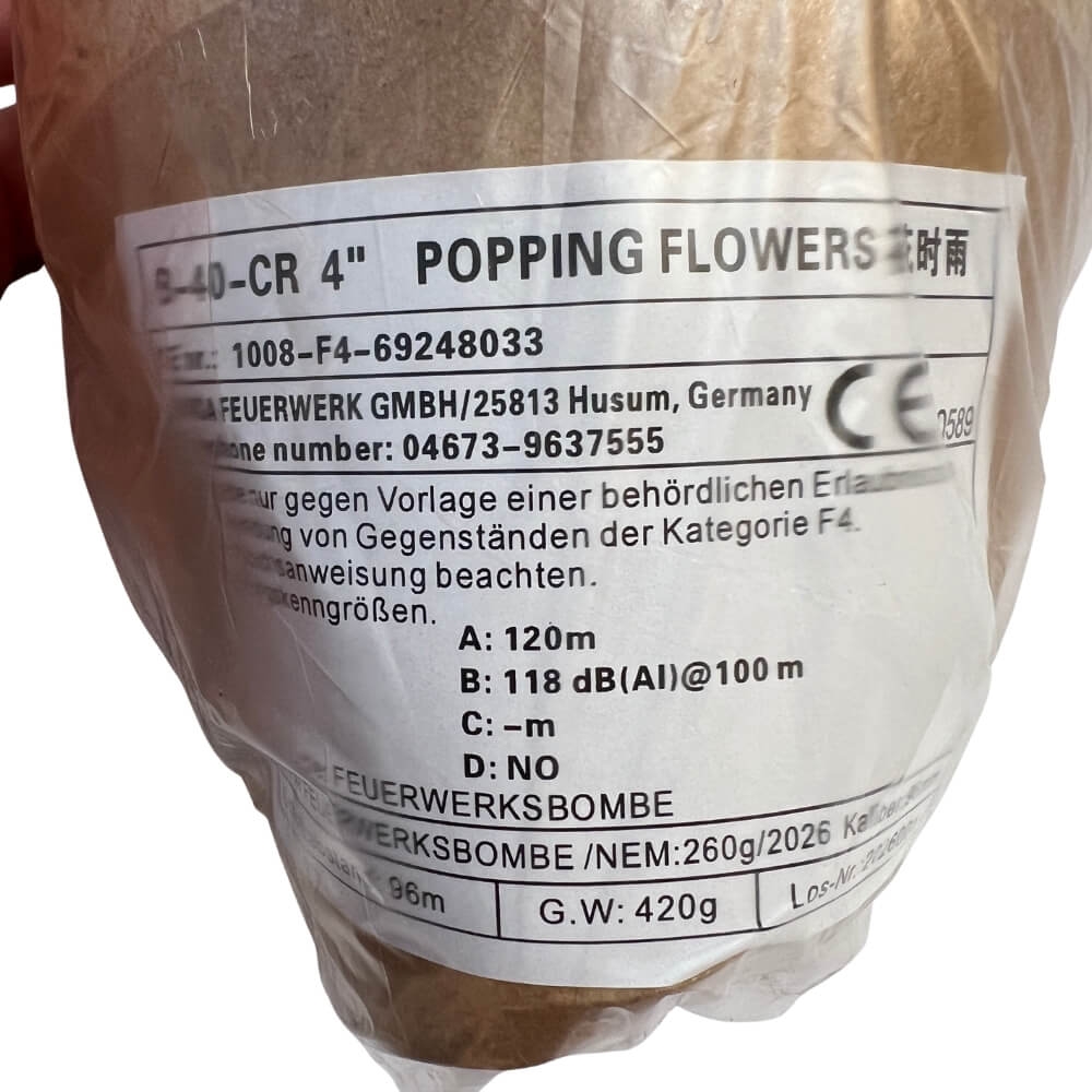100mm Kugelbombe F4 - Popping Flowers