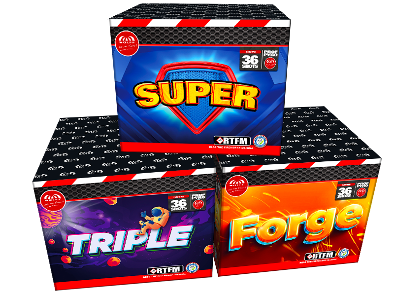 Super Triple Forge - 108 (3x36) Schuss Batteriesortiment