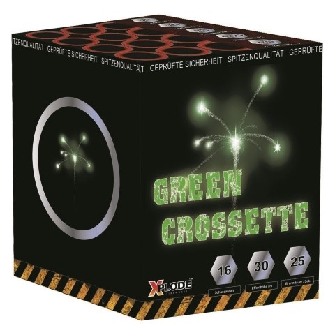 Green Crossette 16 Schuss Feuerwerks - Batterie
