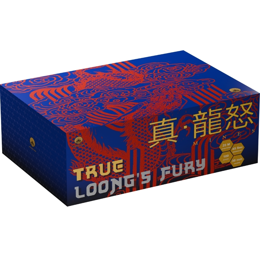 True Loong's Fury - 100 Schuss Doppelverbundfeuerwerk