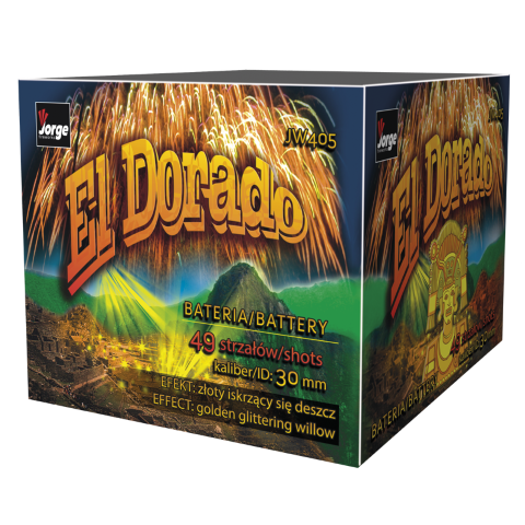 El Dorado JW4.05 Jorge Feuerwerksbatterie 49 Shots 30mm, bunte Verpackung