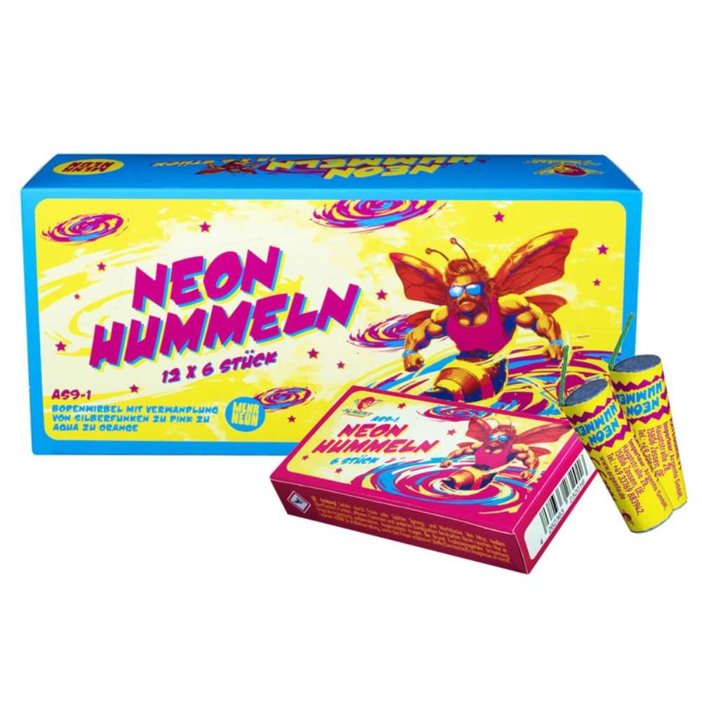 Neon Hummeln  - 6er Päckchen (Pack=12 Päckchen)