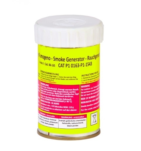 Rauchtopf mit Reißzünder 50-60 Sekunden schwarz Rauchtopf mit Reißzünder 50-60 Sekunden schwarz