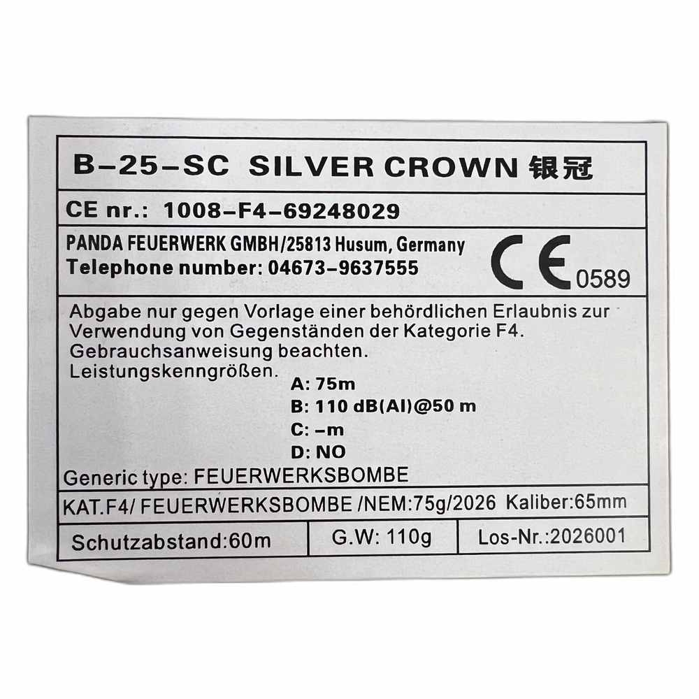 65mm Kugelbombe F4 - Silver Crown