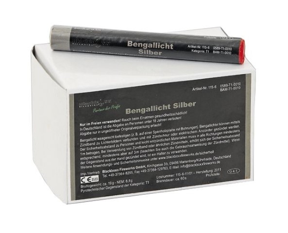 Bengallichter / Figurenlichter für Lichterbilder 25er Pack silber