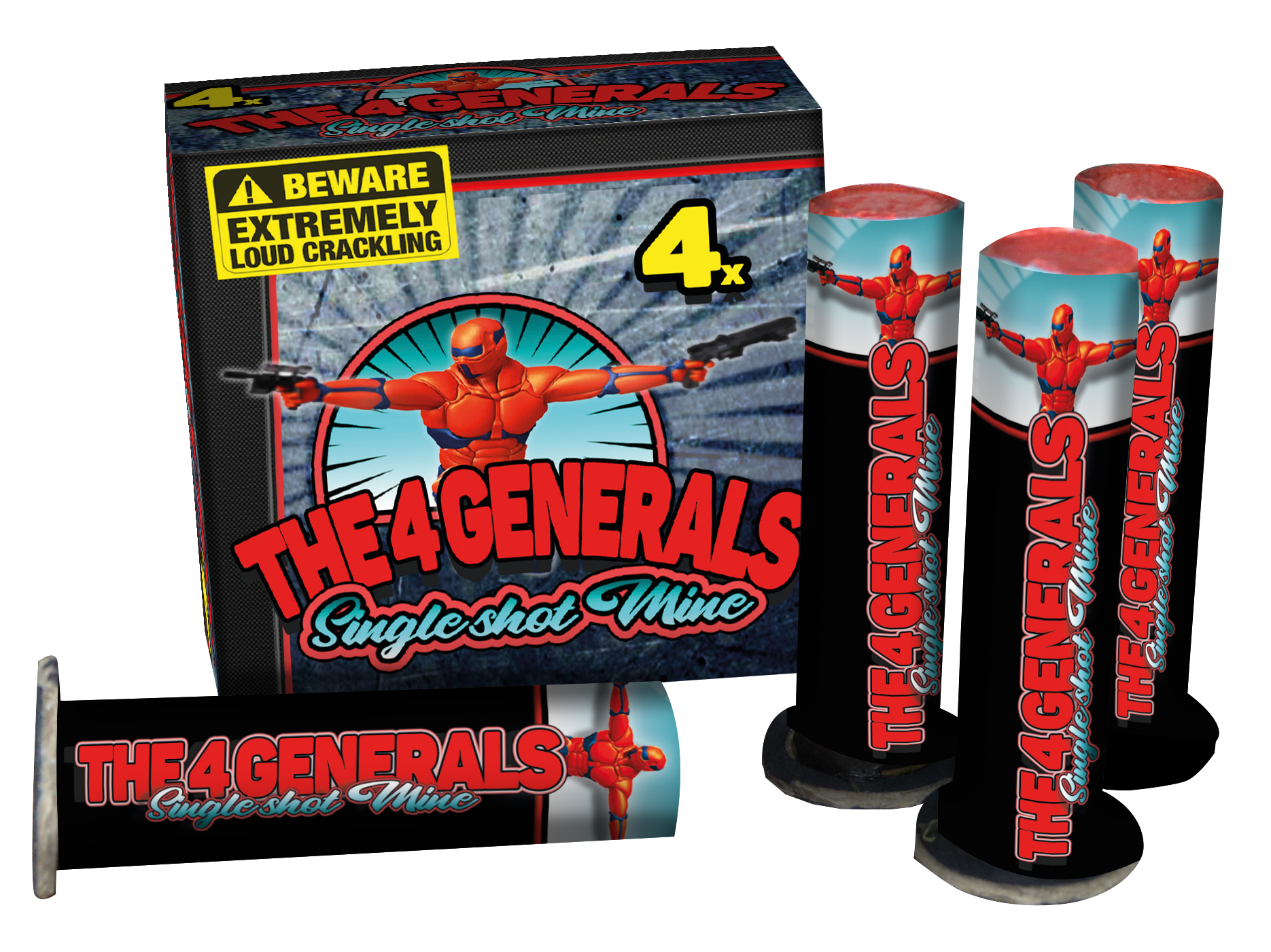 The 4 Generals -  4er Set Feuertöpfe