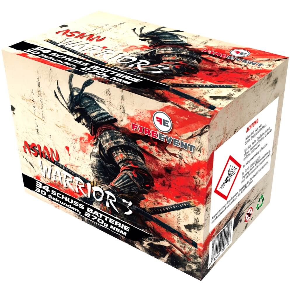 Asian Warrior 3 - 34 Schuss Feuerwerksbatterie