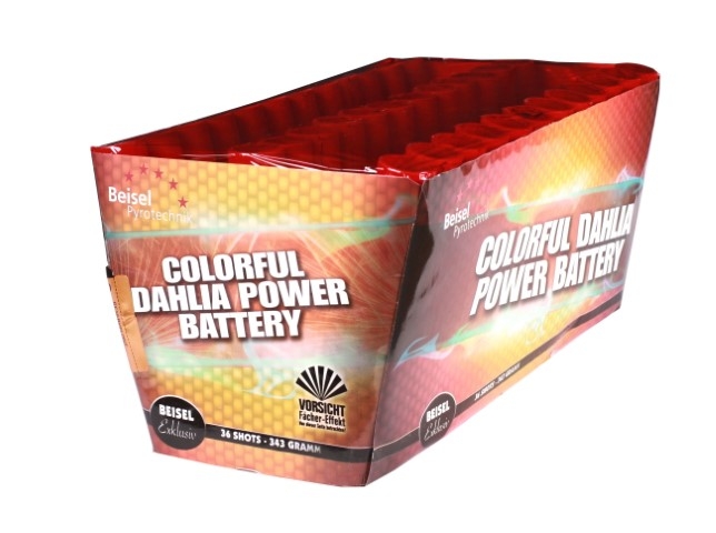 Colorful Dahlia Power Battery - 36 Schuss Batterie