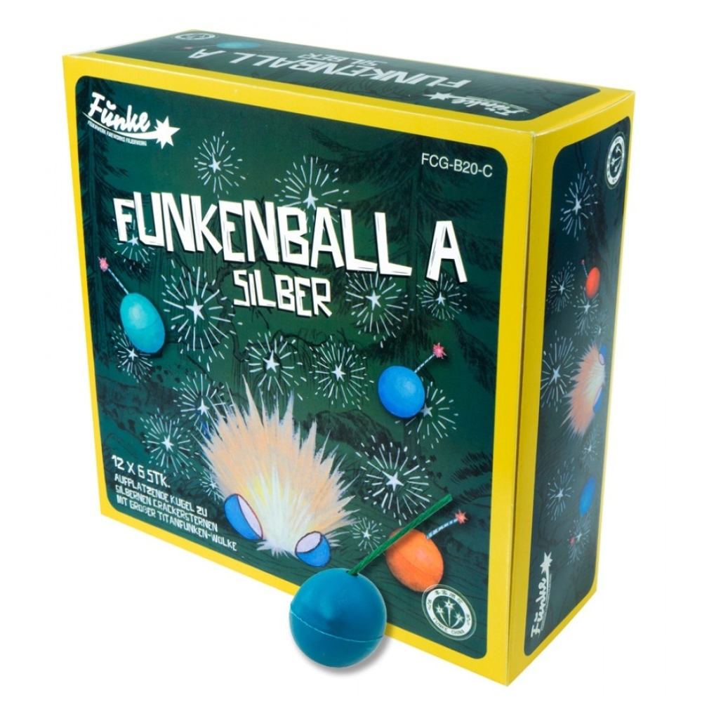 Funkenball Kal. A Silber - 6er Päckchen (Pack=12)
