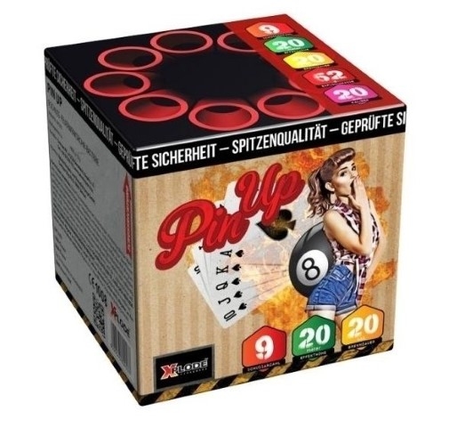 Pin Up - 9 Schuss Feuerwerks-Batterie