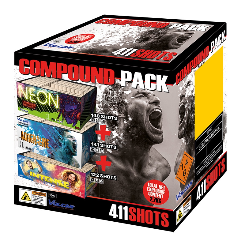 Compound Pack - Dreifach-Verbundfeuerwerk 411 Schuss