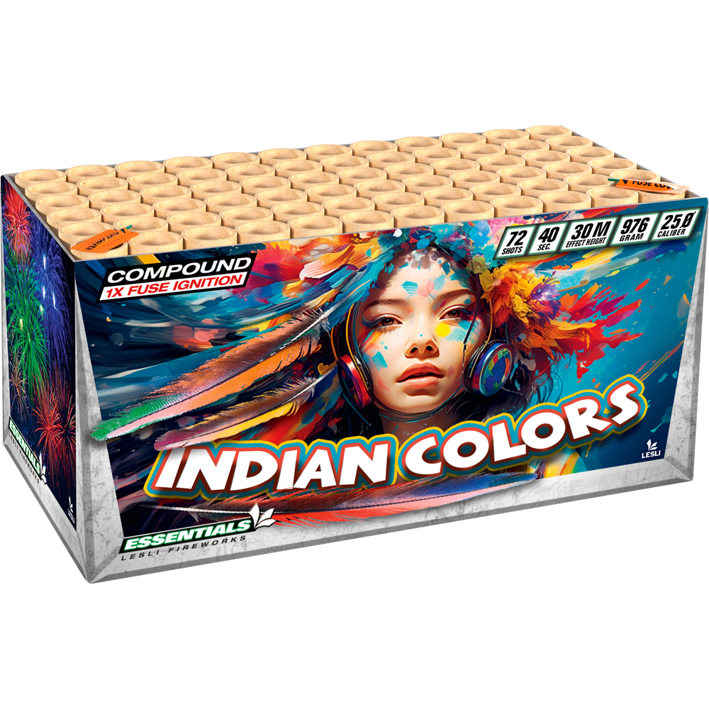 Indian Colors - 72 Schuss Verbundfeuerwerk