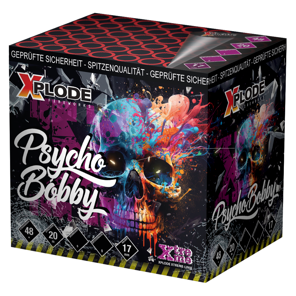 Psychobobby - 48 Schuss Feuerwerk - Batterie