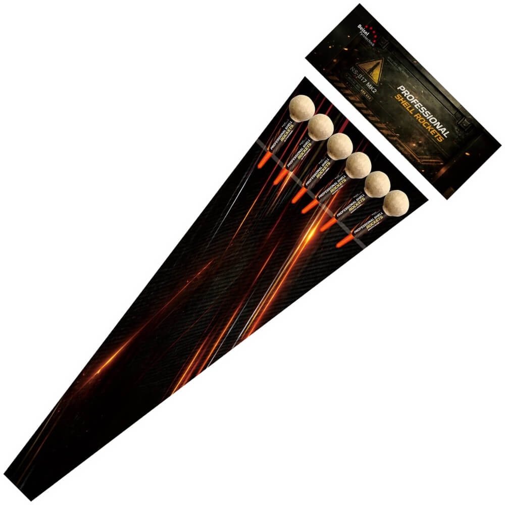 PROFESSIONAL SHELL ROCKETS - 6er Kugelraketensortiment